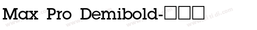 Max Pro Demibold字体转换